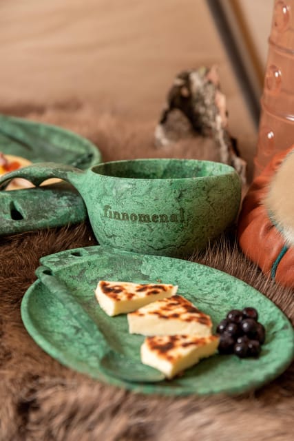 Ylläs: Fireside tasting in a traditional lavvo - Finnish cheese, cloudberries, and caramel
